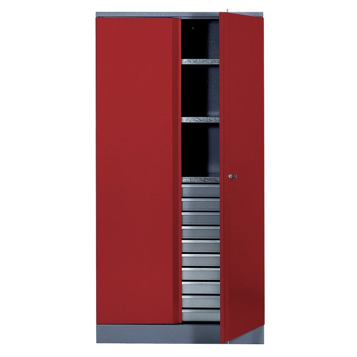 Armoire De Rangement En Métal Rouge Kupper 91 Cm 1 Porte concernant Armoire De Jardin Leroy Merlin