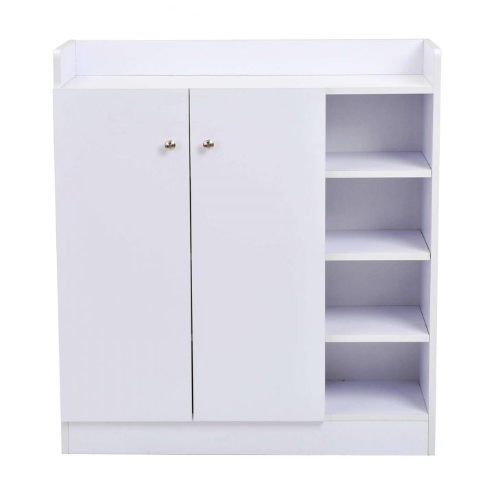 Armoire / Etagere / Meuble A Chaussures Tres Pratique En Panneaux De  Particules Blanc destiné Meuble Chaussures But