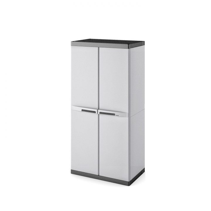 Armoire Haute Résine 4 Tablettes Spaceo Utile, L.89 X H encequiconcerne Armoire De Jardin Leroy Merlin