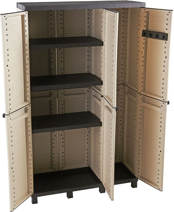 Armoire Résine 3 Portes | Bricoman encequiconcerne Armoire De Jardin Resine