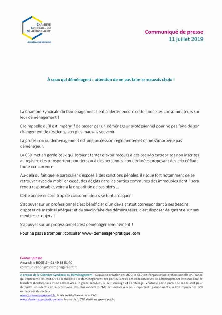Assurance Déménagement International Expat – Déménagement avec Chambre Syndicale Des Déménageurs