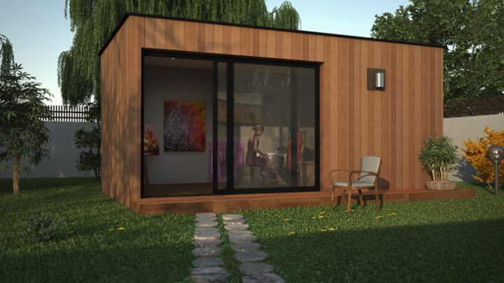 Atelier D'Artiste Extension En Bois intérieur Bureau De Jardin En Kit