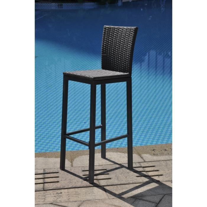 Aucune – Riverside Set Bar 5 Pieces Alu Résine Tressée 337840 destiné Salon De Jardin Riverside