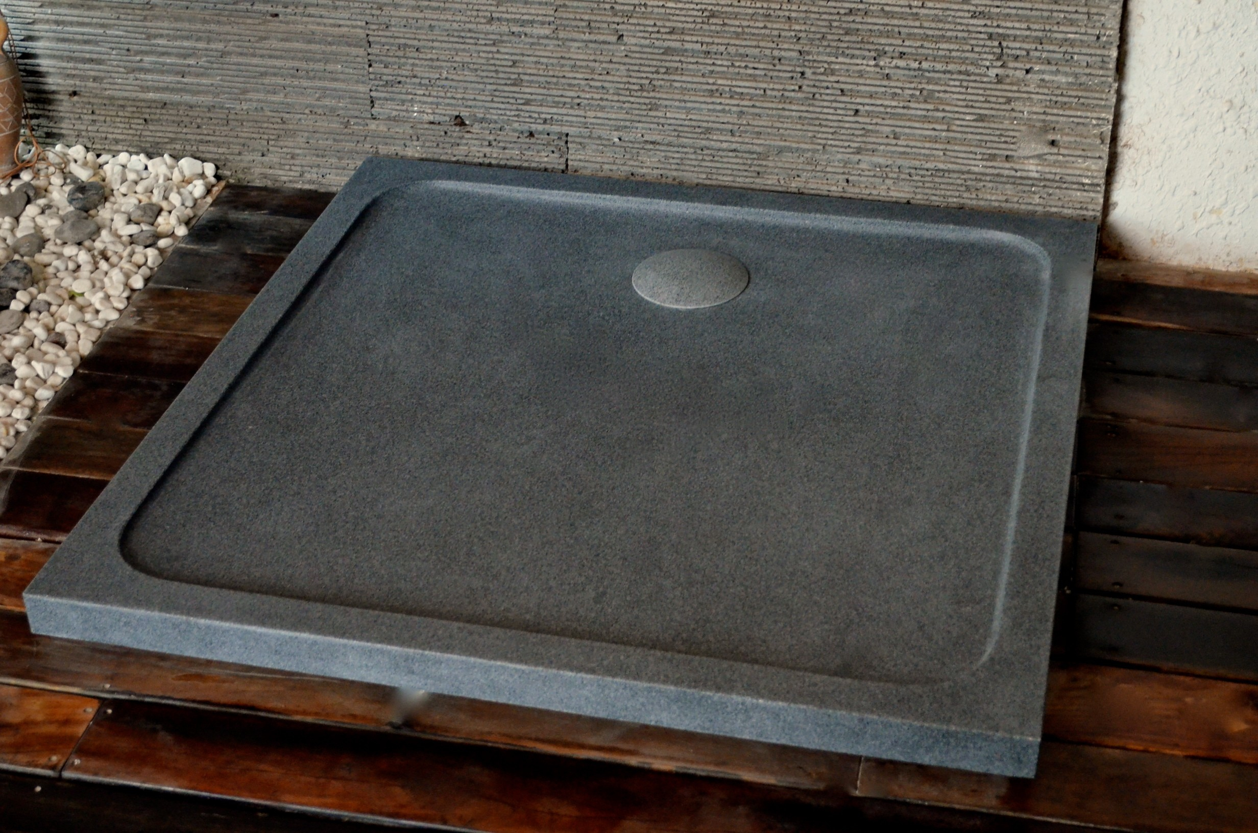Bac De Douche En Granit 100X100 Pierre Extra Plat Squarium concernant Receveur Douche 100X100