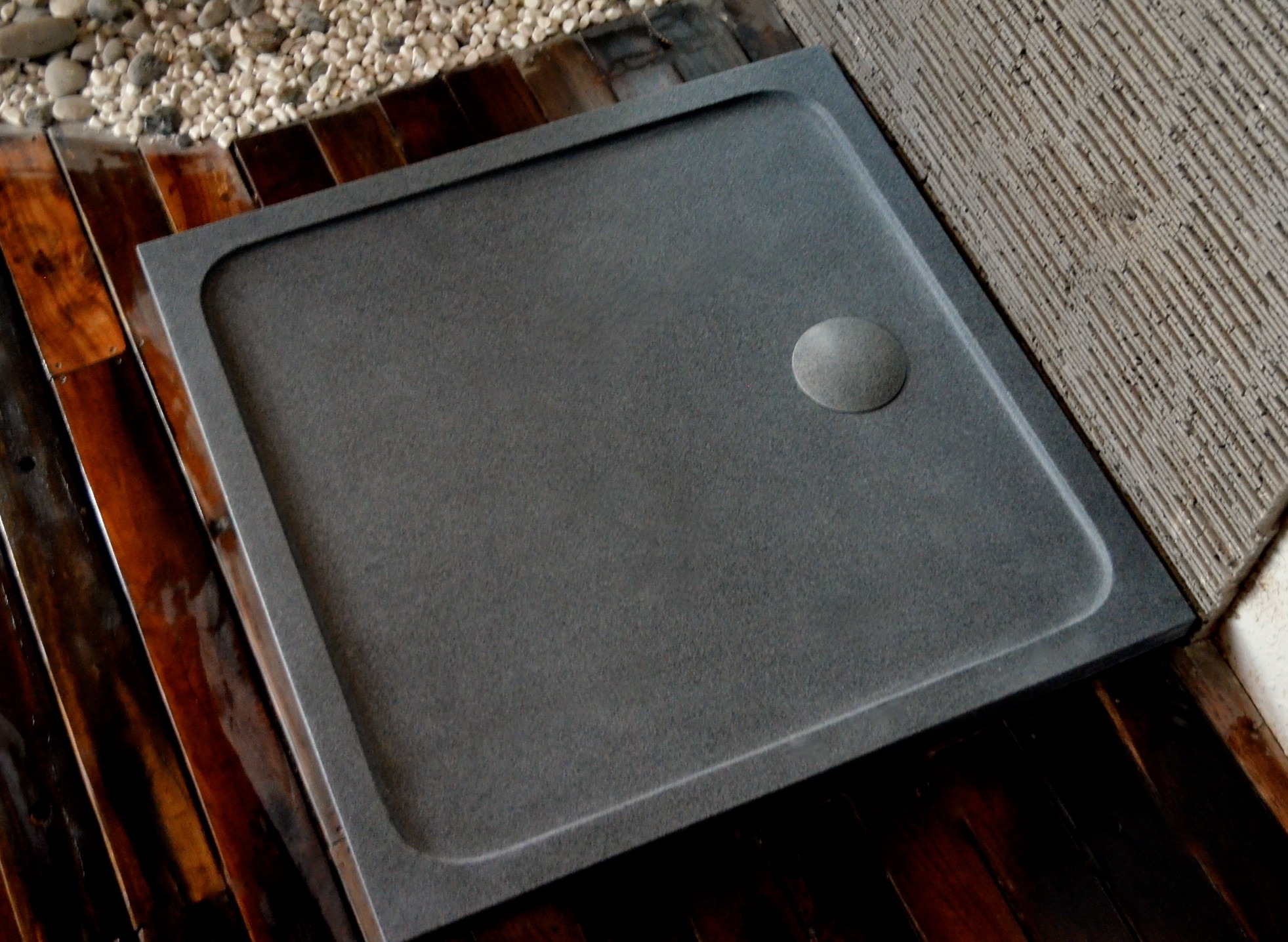 Bac De Douche En Granit 100X100 Pierre Extra Plat Squarium pour Receveur Douche 100X100