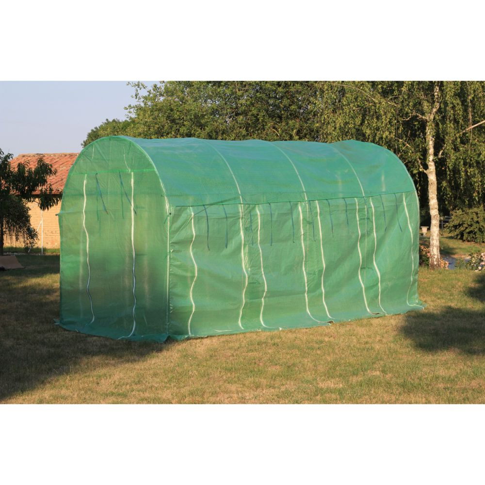 Bâche Pour Serre Jardin Tunnel 9 M² 4 Saisons - Habrita intérieur Bache Serre Jardin