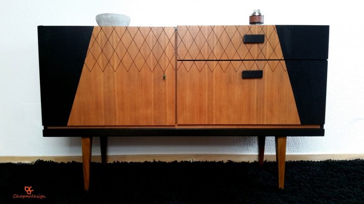 Bahut Vintage Relooké En Teck Année 60 : Meubles Et dedans Meuble Année 60