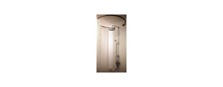 Baignoire Sabot Et Barre De Rideau De Douche Circulaire tout Rideau De Douche Leroy Merlin