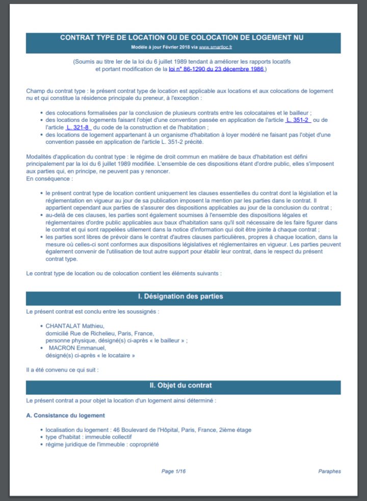 Bail De Location Numérique Gratuit – Modèle Pdf (Loi 2020) concernant Contrat De Location Meublé Gratuit