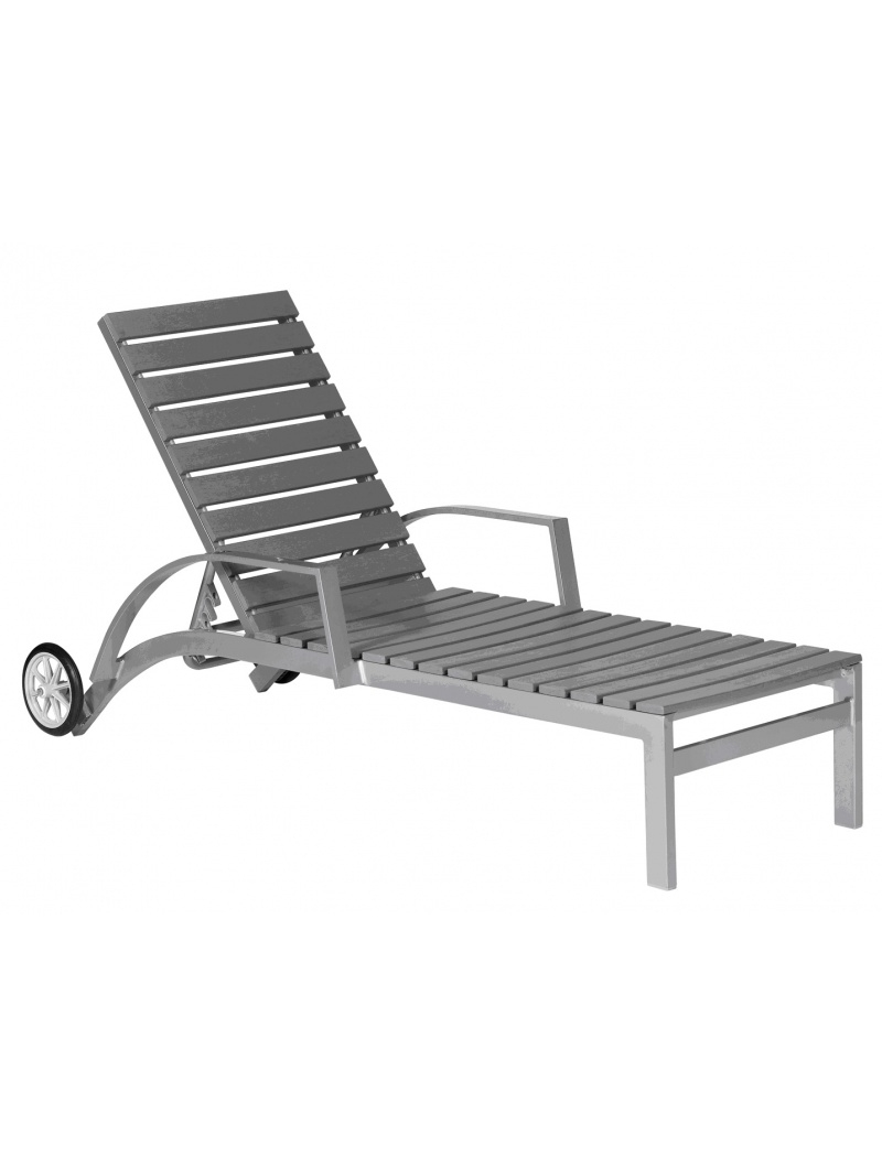 Bain De Soleil En Polywood Gris - Bains De Soleil - Jardin concernant Bain De Soleil Dream