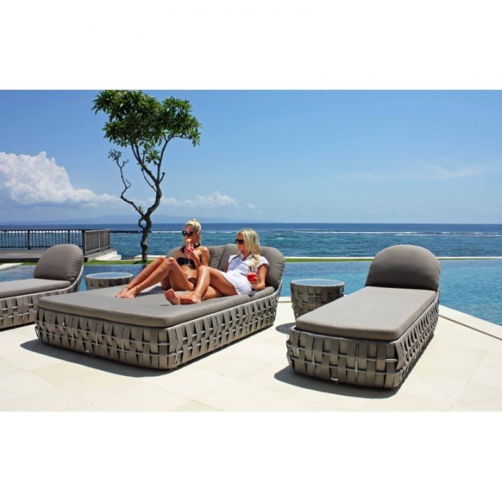 Bain De Soleil-Transat Double, Mobilier Outdoor Sky Line serapportantà Lit De Jardin Double