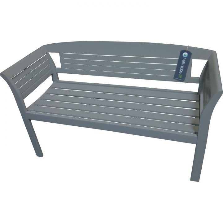 Banc 2 Places De Jardin En Bois New-York Gris | Leroy Merlin à Banc De Jardin Plastique Banc 2 Places De Jardin En Bois New-York Gris | Leroy Merlin à Banc De Jardin Plastique