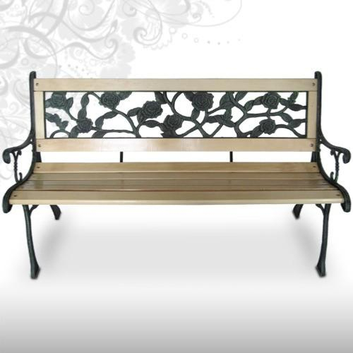 Banc De Jardin En Bois Massif Et Fonte, 4 Versions pour Banc De Jardin En Fonte