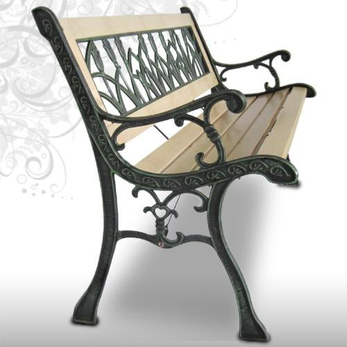 Banc De Jardin Longueur 125 Cm, En Bois Et Fonte intérieur Banc De Jardin En Fonte