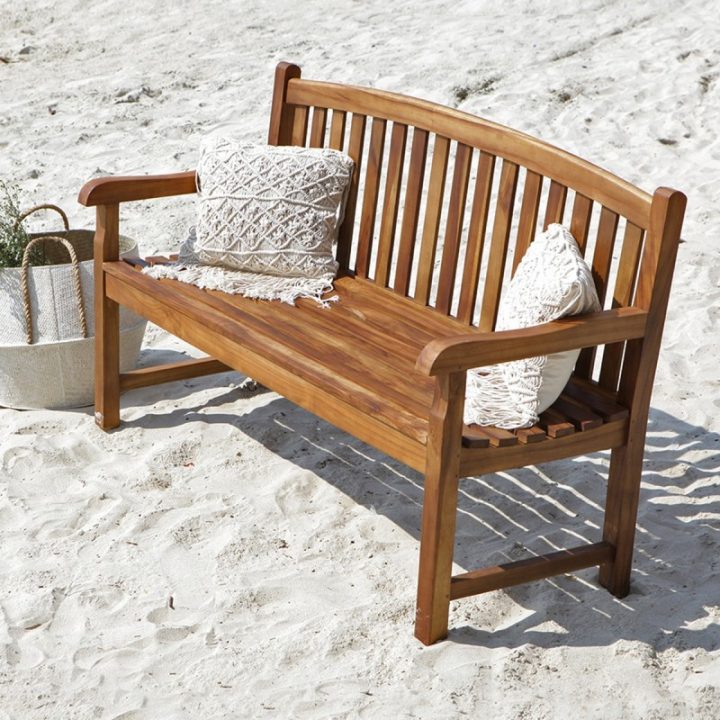 Banc En Bois De Teck Huilé 150 Bali | Bois Dessus Bois Dessous encequiconcerne Banc De Jardin