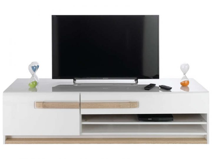 Banc Tv 160,1 Cm Finition Laqué Levi – Vente De Meuble Tv dedans Meuble Télé Conforama