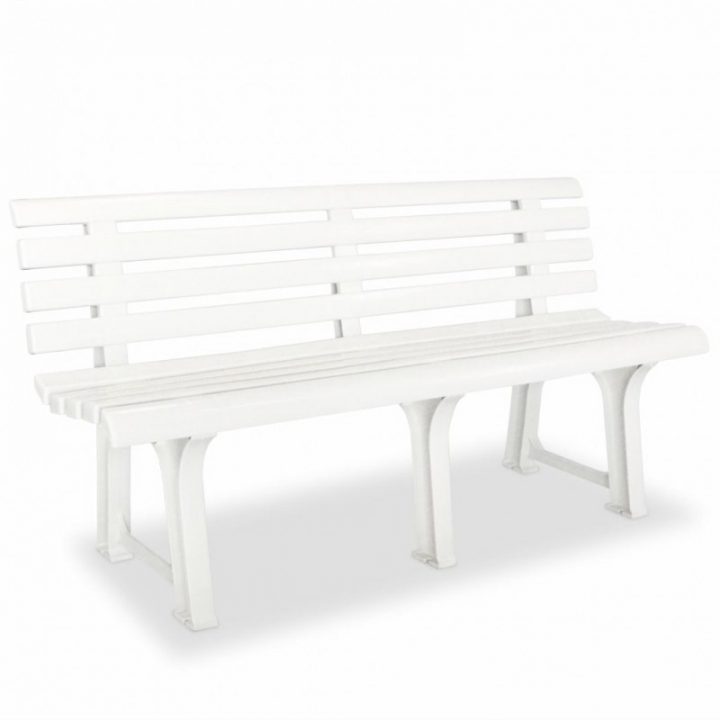 Bancs De Jardin Banc De Jardin 145,5 Cm Plastique Blanc destiné Banc De Jardin Plastique Bancs De Jardin Banc De Jardin 145,5 Cm Plastique Blanc destiné Banc De Jardin Plastique