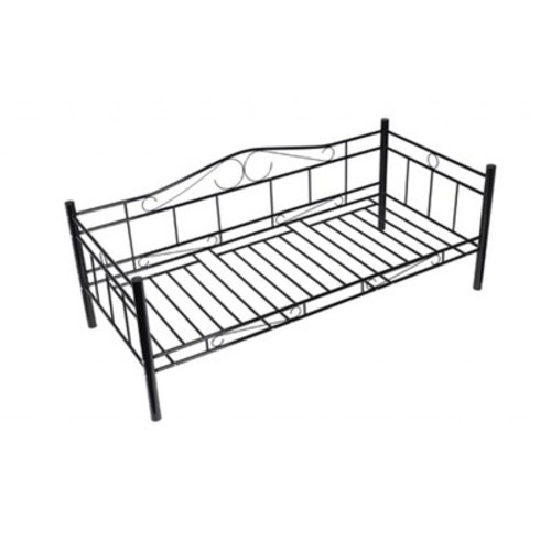 Banquette Lit Métal Noir 90 X 200 Sans Matelas Destockoutils destiné Banquette Fer Forgé Alinea