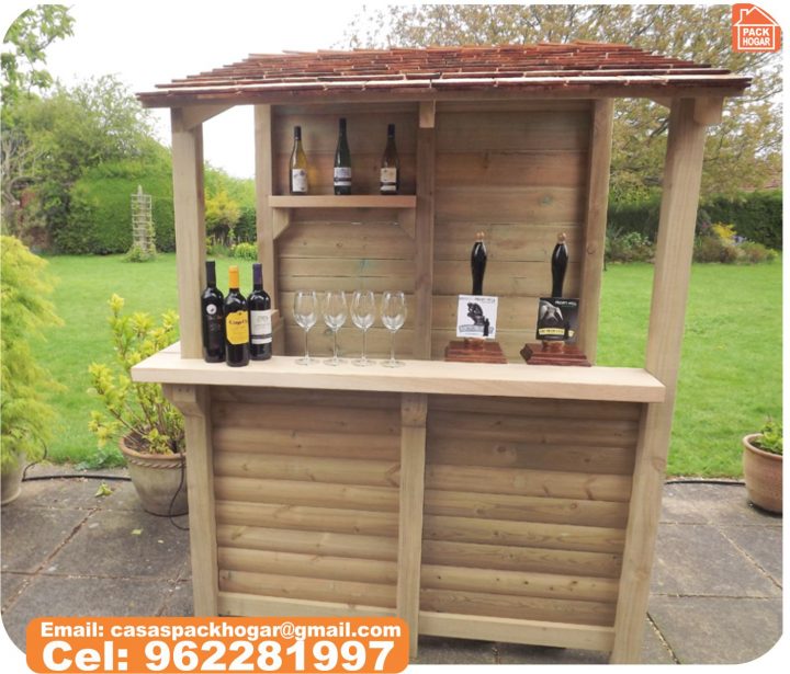Bar Para Jardín Prefabricada Con Tablillas De Madera destiné Bar De Jardin Gifi