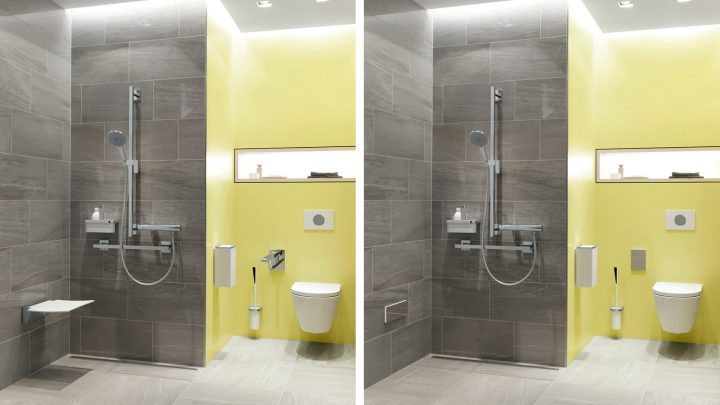 Barre D'appui Relevable Flexible & Barre D'appui Relevable serapportantà Aménagement Salle De Bain Handicapé