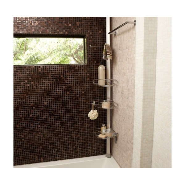 Barre Extensible De Rangement Pour La Douche – Simplehuman avec Étagère De Douche Extensible