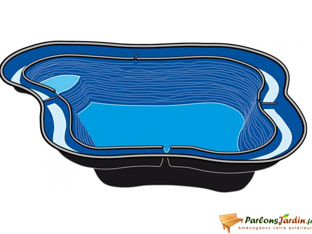 Bassin De Jardin Préformé En Plastique Calmus Sv 1400L destiné Bassin De Jardin Préformé
