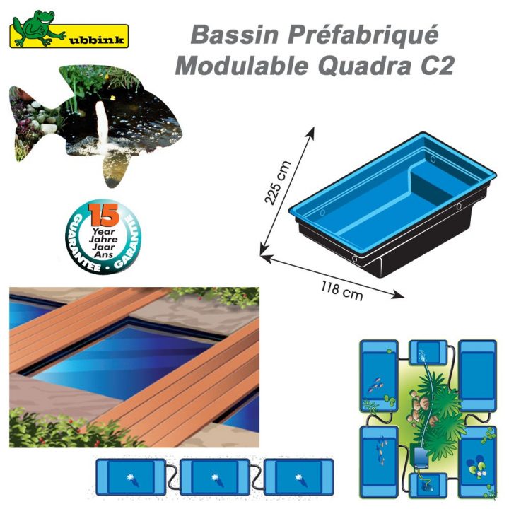 Bassin Préfabriqué De Jardin Quadra C2 intérieur Bassin De Jardin Préformé