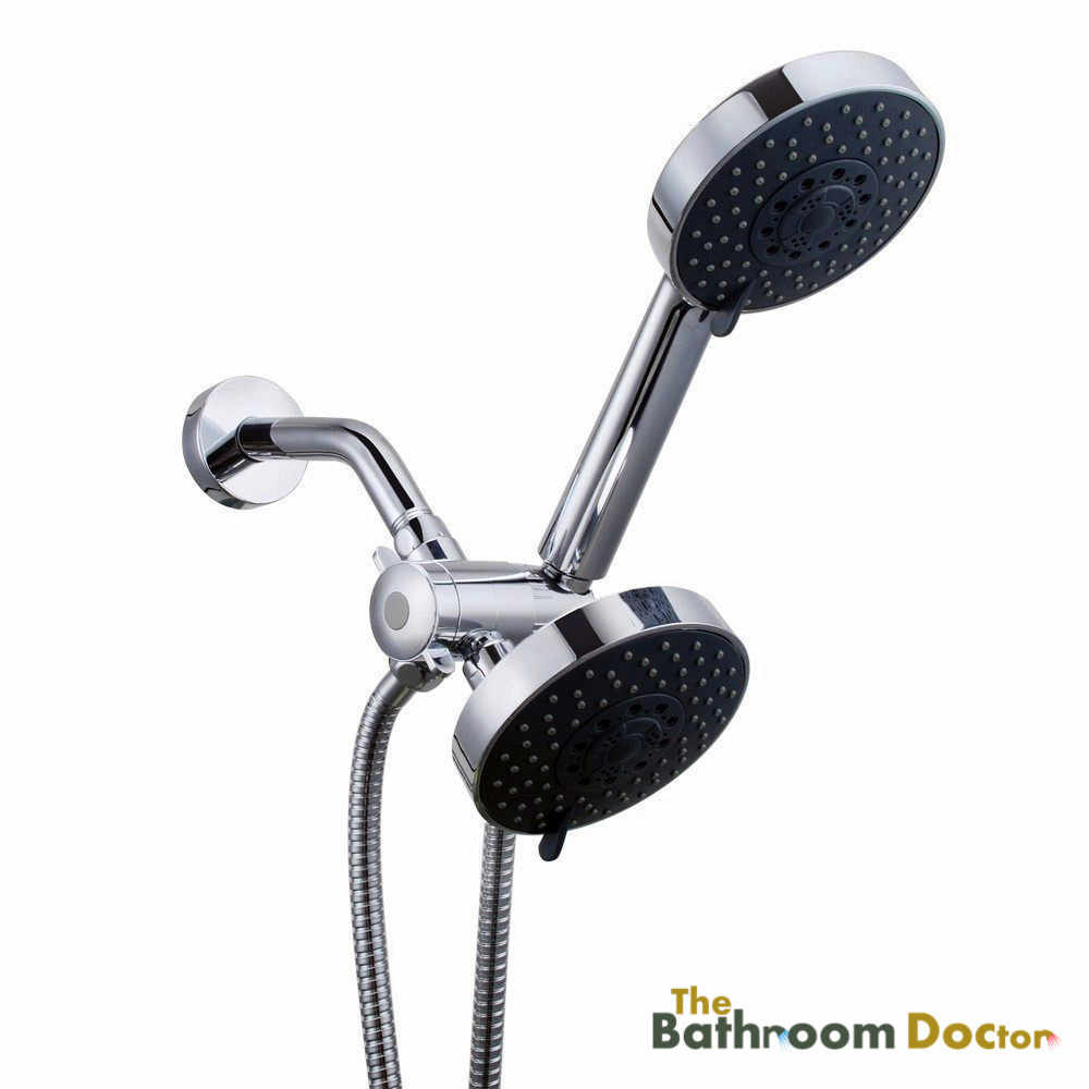 Bathroom 5 Setting Double Shower Head Set Handheld Shower Head Combo, Wall  Mounted 03-105 intérieur Pomo De Douche