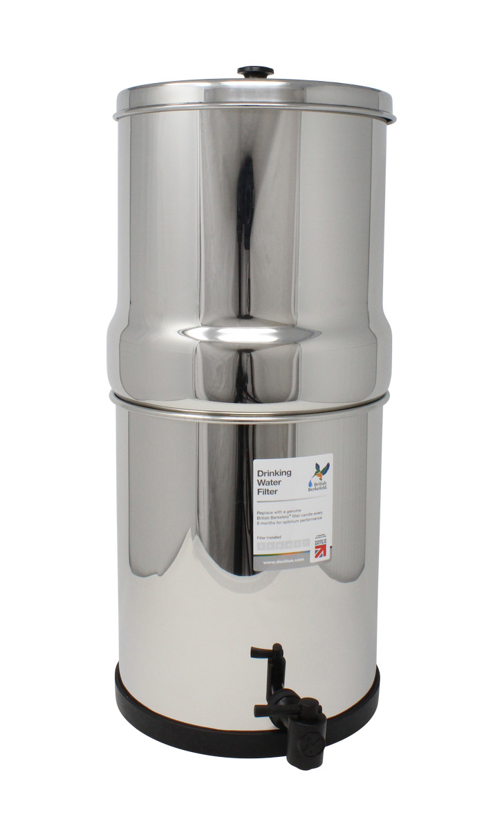 Bb4 - Purificateur D'eau À Gravité British Berkefeld Inox concernant Filtre Douche Sprite