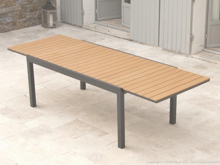 Beautiful Table De Jardin Bois Et Metal Contemporary pour Table Jardin Bois Et Metal