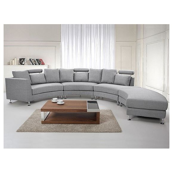 Beliani – Canapé D'Angle – Canapé En Tissu Gris Clair dedans Housse Canapé Angle Arrondi Beliani – Canapé D'Angle – Canapé En Tissu Gris Clair dedans Housse Canapé Angle Arrondi