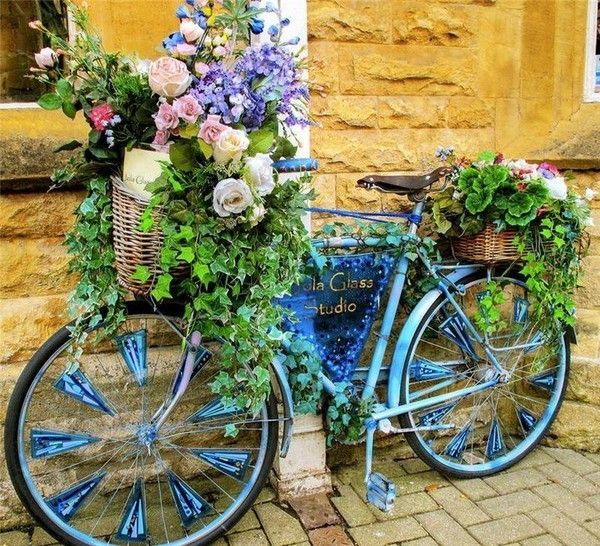 Belle Bicyclette  | Jardinière Vélo, Decoration Jardin avec Velo Deco Jardin