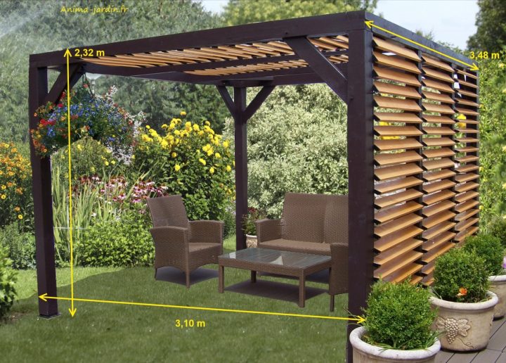 Belle Pergola Toiture Ombragée, Avec Ventelles, Carport Design intérieur Tonnelle De Jardin Carrefour Belle Pergola Toiture Ombragée, Avec Ventelles, Carport Design intérieur Tonnelle De Jardin Carrefour