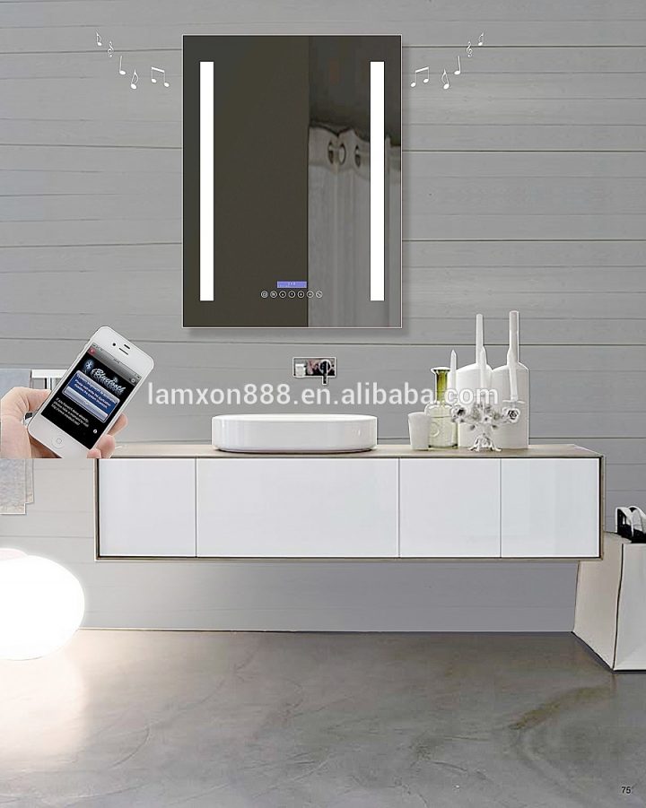 Best-Seller Led Miroir De Salle De Bain Avec Bluetooth Et La Fonction Radio  Fm Pour Hôtel Moderne Salle De Bain – Buy Miroir De Salle De Bain De Haute tout Miroir Salle De Bain Bluetooth