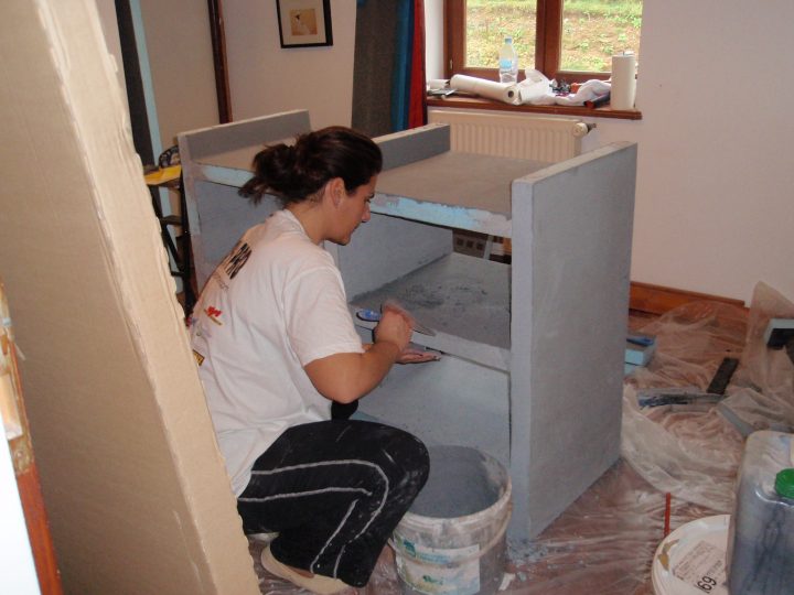 Béton Ciré Sur La Vasque | Karkace concernant Beton Ciré Salle De Bain Leroy Merlin