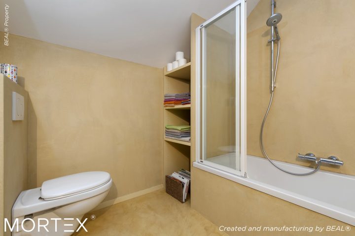 Beton-Cire-Zone-Humide – Andreosso serapportantà Enduit Salle De Bain Imperméable