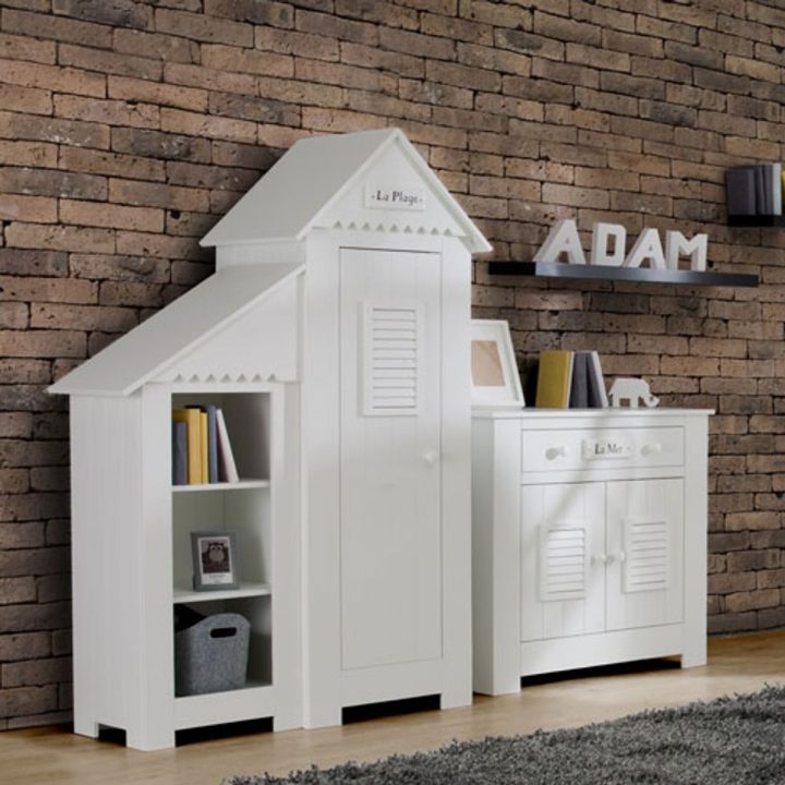 Bibliothèque Basse Enfant / Cabine De Plage En Bois Blanc tout Cabine De Plage En Bois Bibliothèque Basse Enfant / Cabine De Plage En Bois Blanc tout Cabine De Plage En Bois