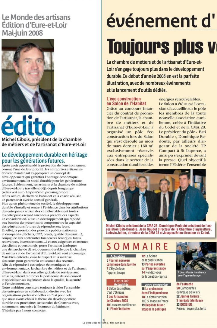 Bimestriel N 64-1 Mai-Juin Le Monde. Desartisans Créer concernant Chambre Des Metiers Orleans