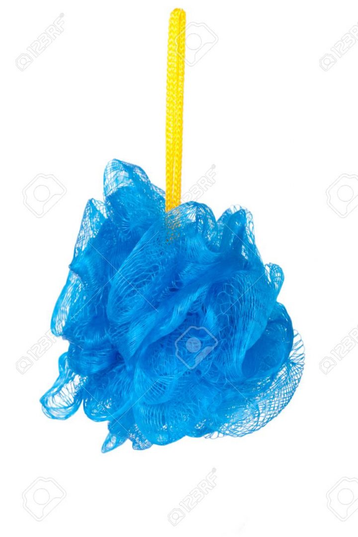 Bleu, Éponge, Douche, Isolé, Blanc, Fond destiné Eponge De Douche Bleu, Éponge, Douche, Isolé, Blanc, Fond destiné Eponge De Douche