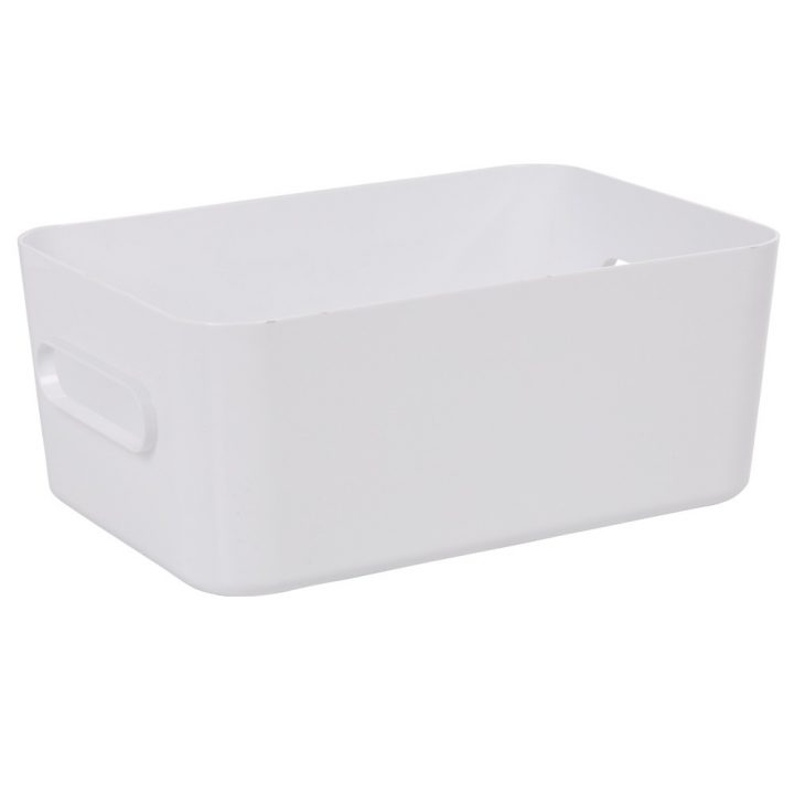 Boîte De Rangement Salle De Bain Blanche Taille M avec Boite De Rangement Salle De Bain