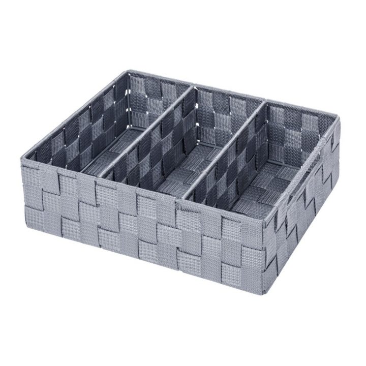 Boîte De Rangement Salle De Bains Wenko Adria Avec Poignée Grise concernant Boite Rangement Salle De Bain