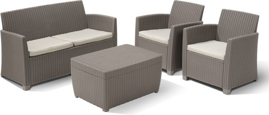 Bol | Allibert – Loungeset Corona – 4-Delig – Wicker intérieur Salon De Jardin Allibert California Cappuccino Bol | Allibert – Loungeset Corona – 4-Delig – Wicker intérieur Salon De Jardin Allibert California Cappuccino