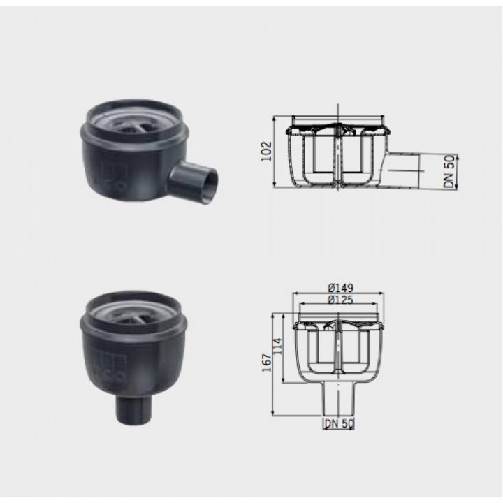 Bonde De Douche À L'italienne 150 X 150 Mm Ajustable Sortie Verticale Aco  Passavant destiné Siphon Douche À L Italienne