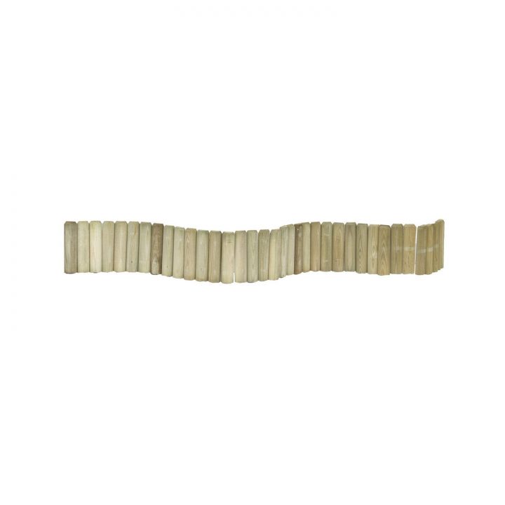 Bordure À Planter 1/2 Rondin Bois Naturel, H.20 X L.180 Cm destiné Bordure Leroy Merlin