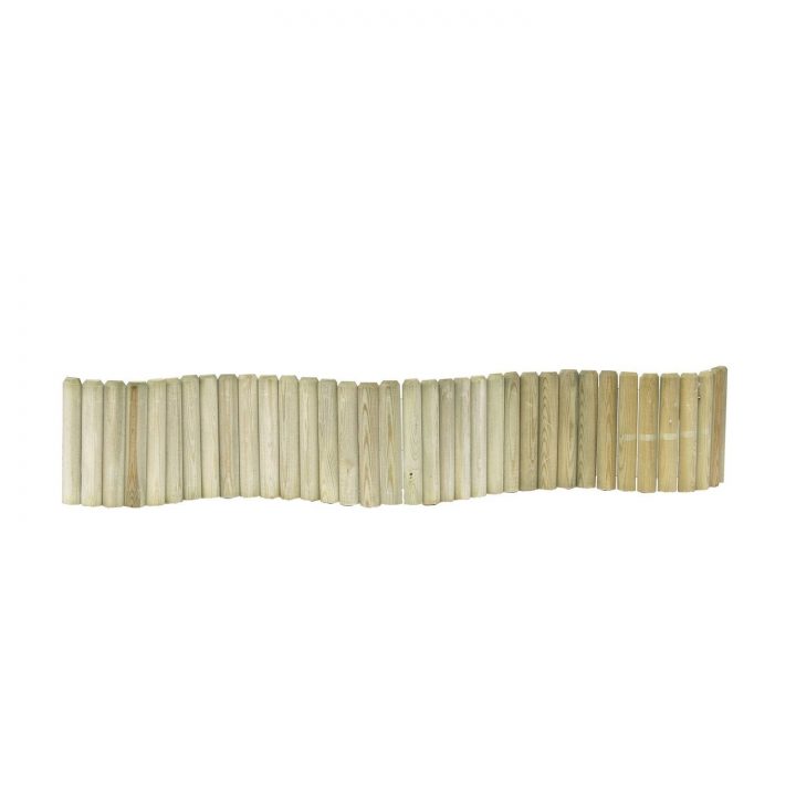 Bordure À Planter 1/2 Rondin Bois Naturel, H.30 X L.180 Cm encequiconcerne Bordure De Jardin Leroy Merlin