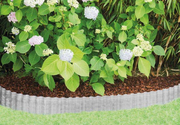 Bordure De Jardin En Tôle Métallique Zinguée Ondulé 500 X encequiconcerne Bordure Jardin Metal