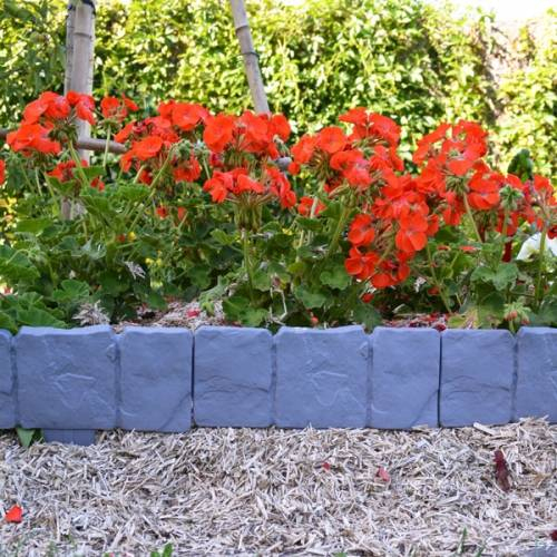 Bordure De Jardin Imitation Pierre – Lot De 10 – Outils-Et serapportantà Bordure De Jardin En Pierre