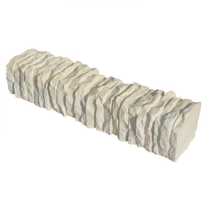 Bordure Droite Cévennes Pierre Reconstituée Ton Pierre, H pour Bordure De Jardin Castorama