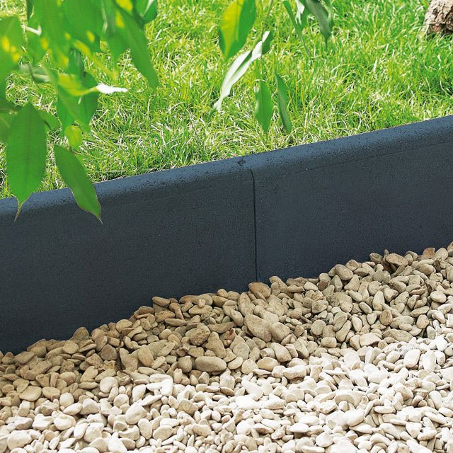 Bordurette Droite Béton 50 X 16 Cm Noir En 2020 | Bordure intérieur Bordure De Jardin Beton