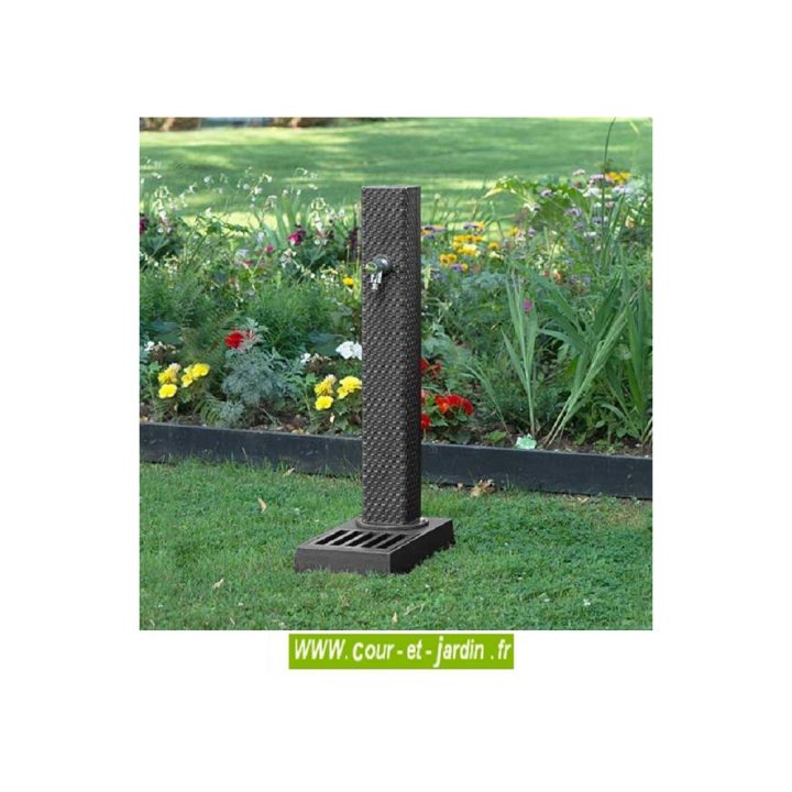 Borne Fontaine Fonte Pixel Avec Vasque, Couleur Au Choix dedans Robinet Extérieur Fontaine